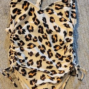 NWT Kona Sol Cheetah Swimming Suit One Piece